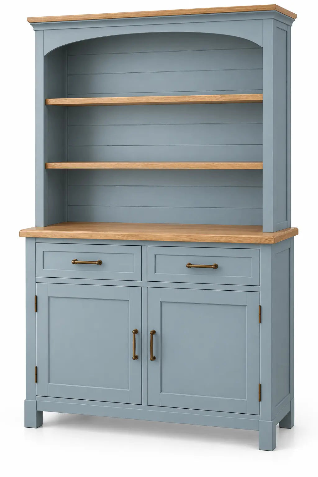 Blue storage bookshelf with drawers from GeorgianGateLeg, featuring multiple compartments for organized home or office use.